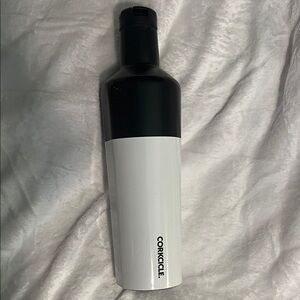 Corkcicle Black and Silver Water Bottle